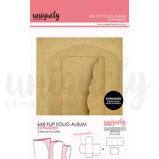 6" X 8" FLIP FOLIO EXPANDED ALBUM BY UNIQUELY CREATIVE - KRAFT
