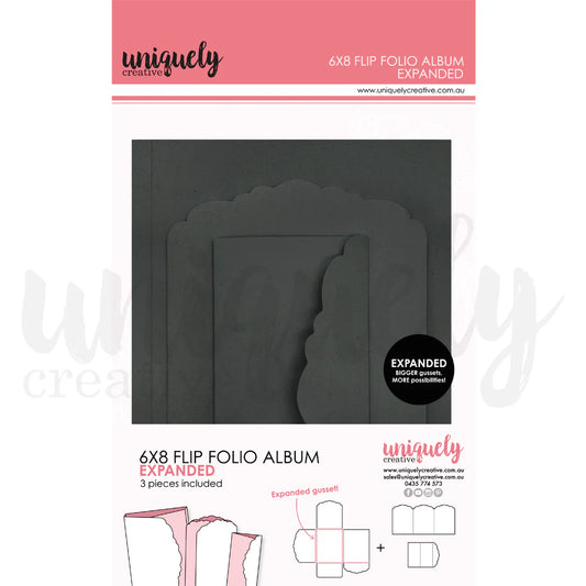 6" X 8" FLIP FOLIO EXPANDED ALBUM BY UNIQUELY CREATIVE - BLACK