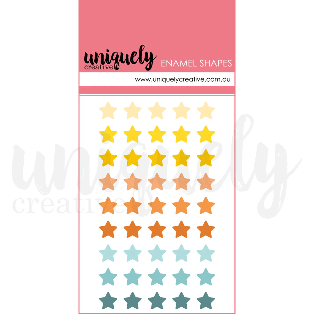 ENAMEL STAR SHAPES BY UNIQUELY CREATIVE
