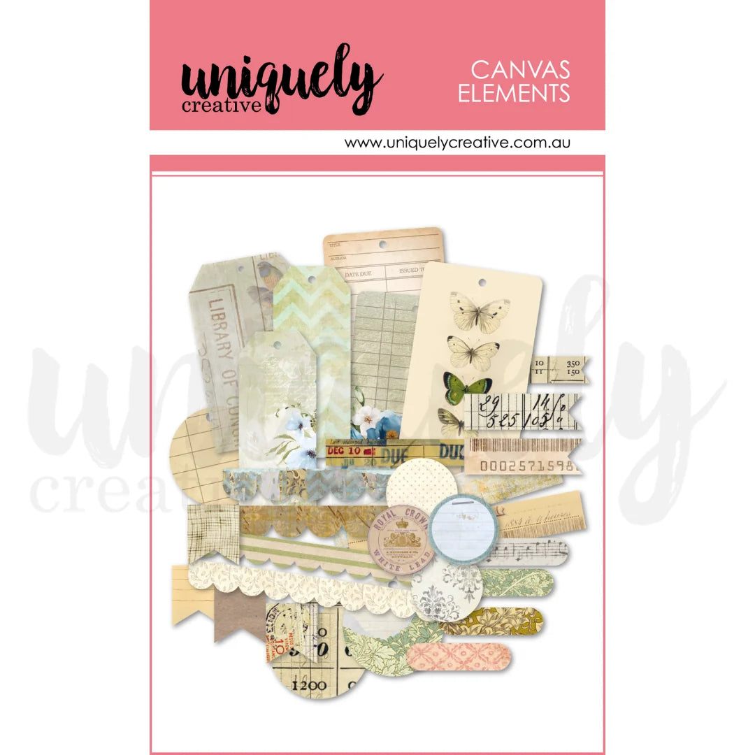 VINTAGE CANVAS ELEMENTS - BY UNIQUELY CREATIVE