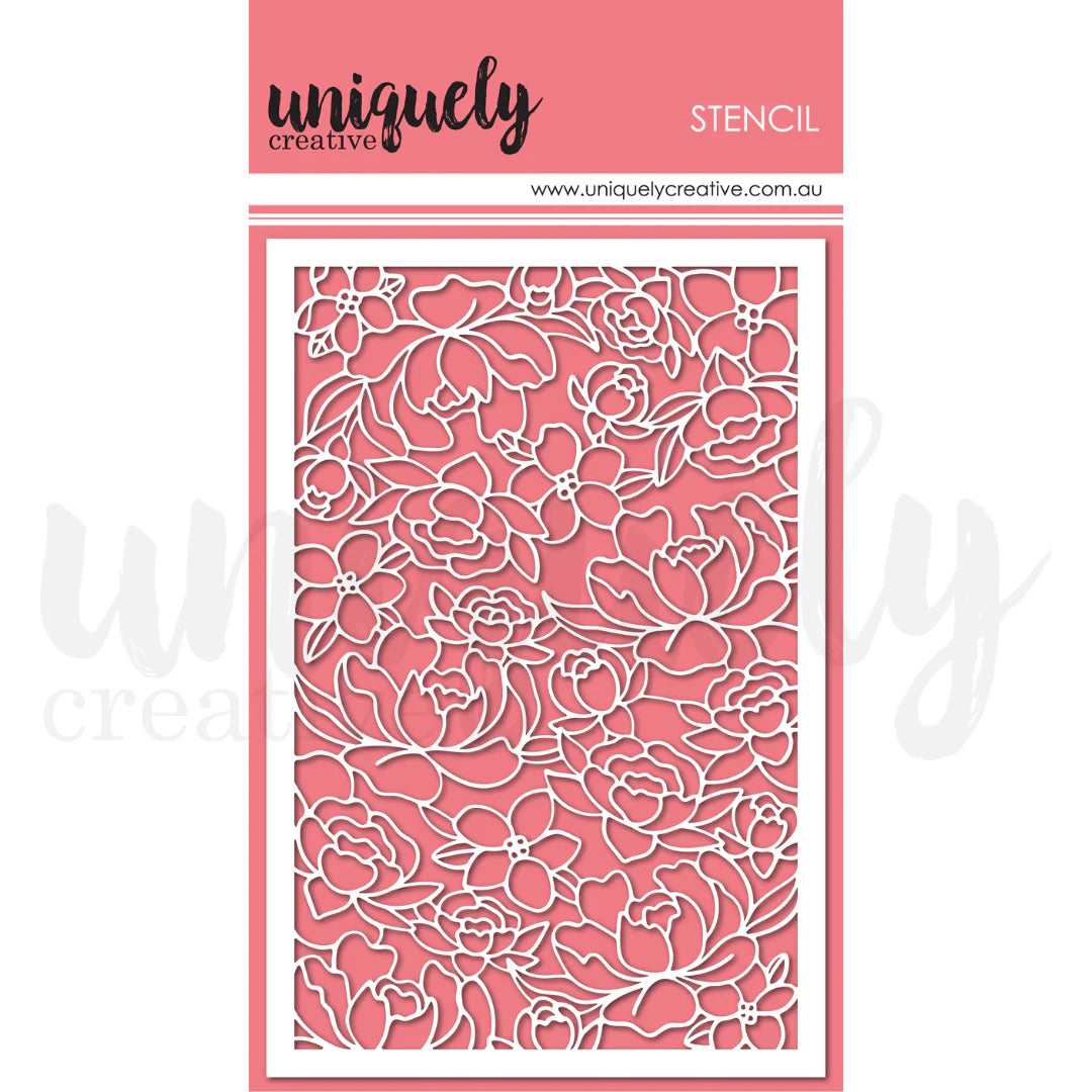 FLORAL WHISPER STENCIL BY UNIQUELY CREATIVE