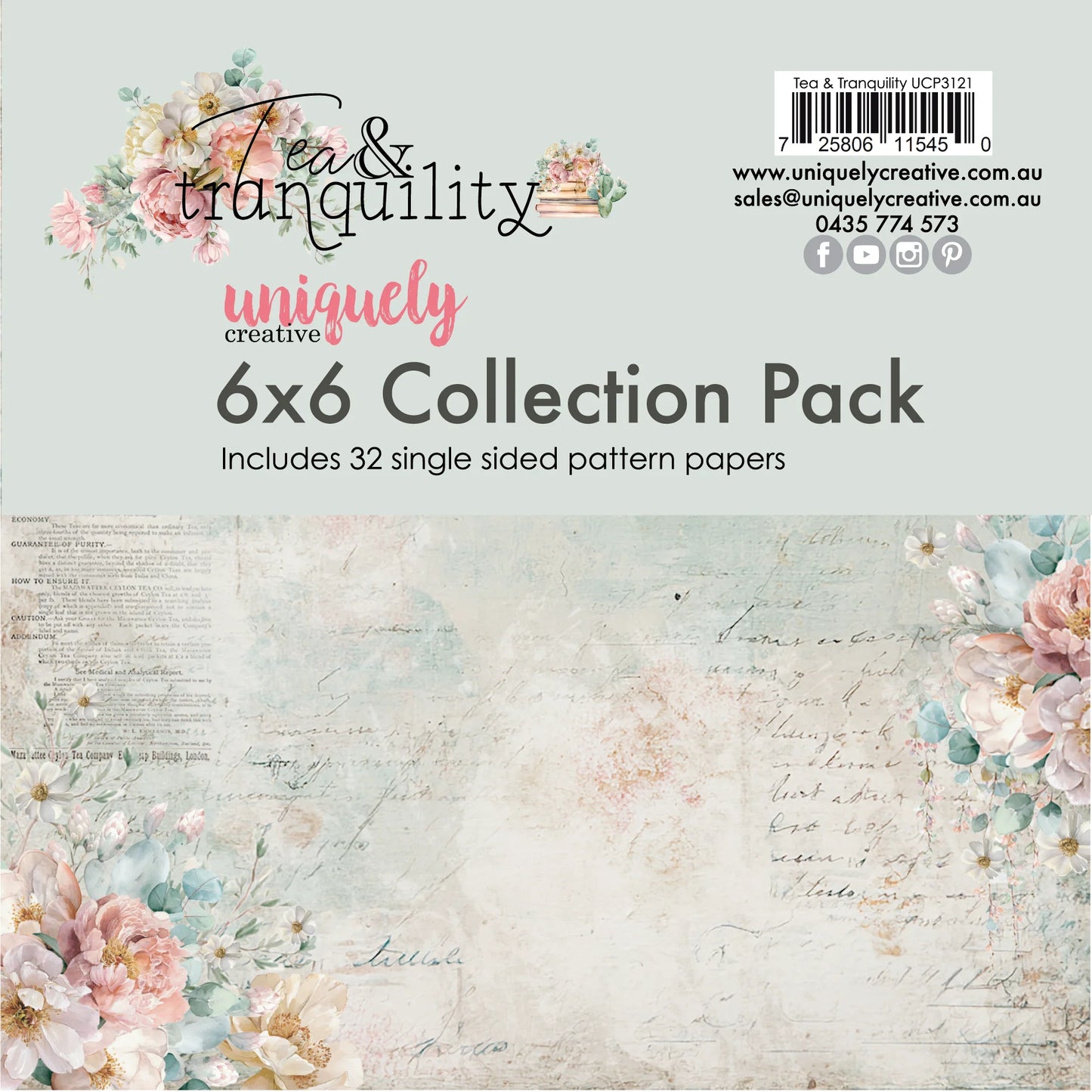 TEA & TRANQUILITY 6" x 6" COLLECTION PACK