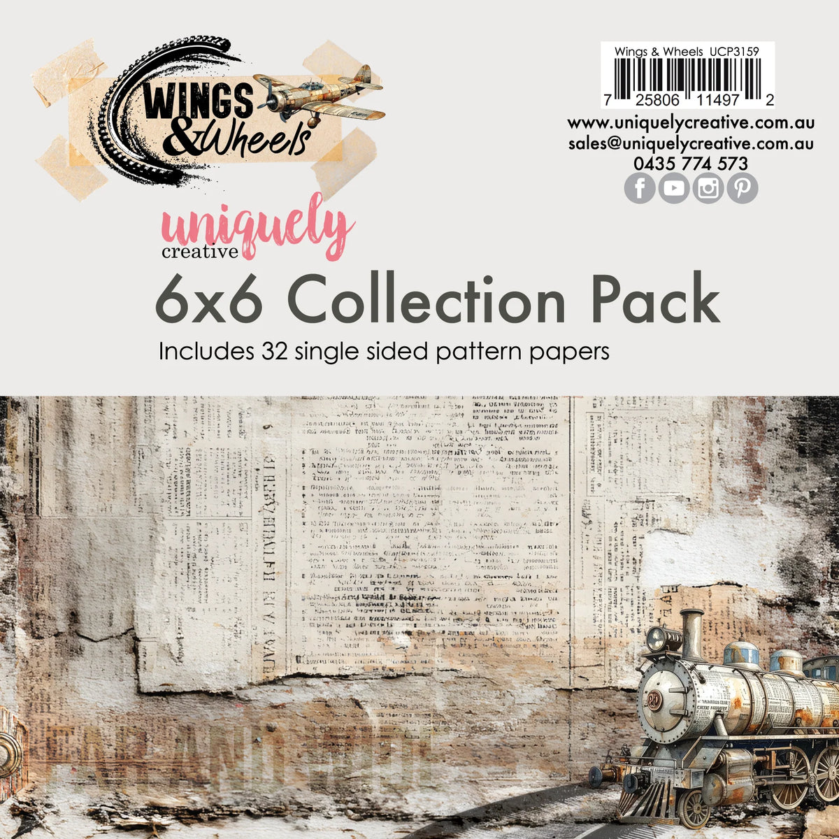 WINGS & WHEELS 6" x 6" COLLECTION PACK