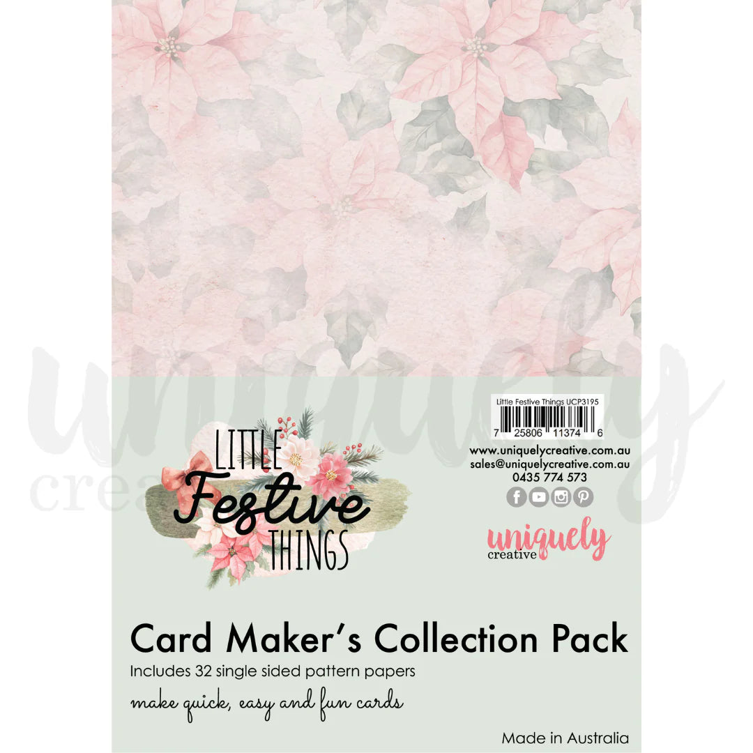 LITTLE FESTIVE THINGS A5 CARD MAKER'S COLLECTION PACK BY UNIQUELY CREATIVE