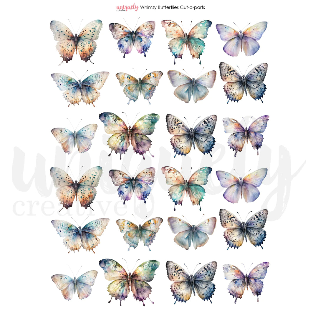 WHIMSY BUTTERFLIES CUT-A-PART SHEET