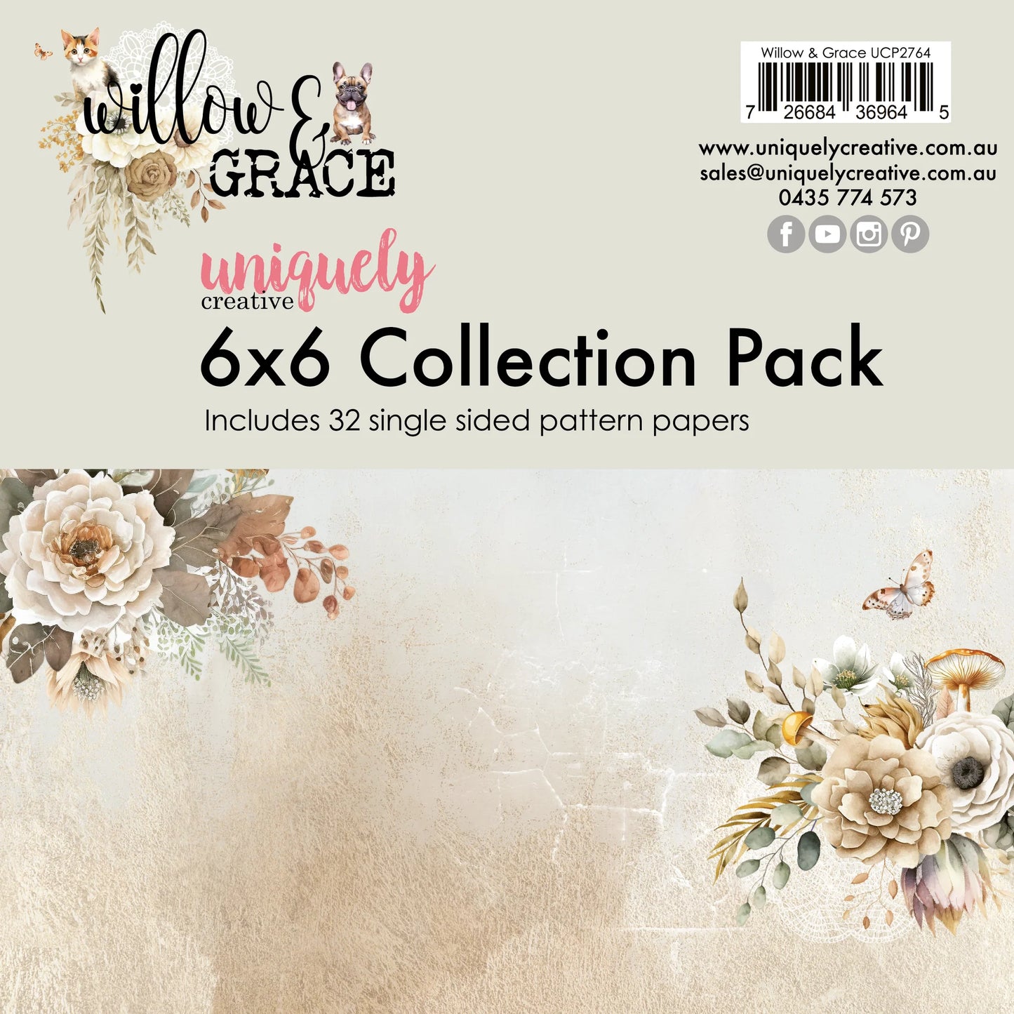 WILLOW & GRACE 6" x 6" COLLECTION PACK - UNIQUELY CREATIVE