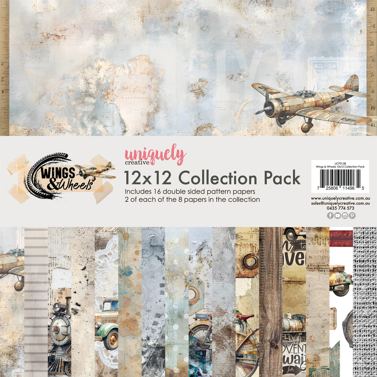 WINGS & WHEELS 12" x 12" COLLECTION PACK