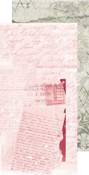 VINTAGE LOVE SET OF BASIC PAPERS - CRAFT O'CLOCK