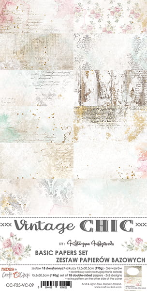 VINTAGE CHIC CARDMAKING/SCRAPBOOKING PRODUCTS PACK