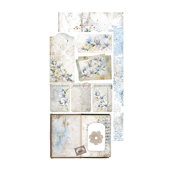 VINTAGE SKY ALBUM/JOURNAL EXTRAS SET BY CRAFT O'CLOCK