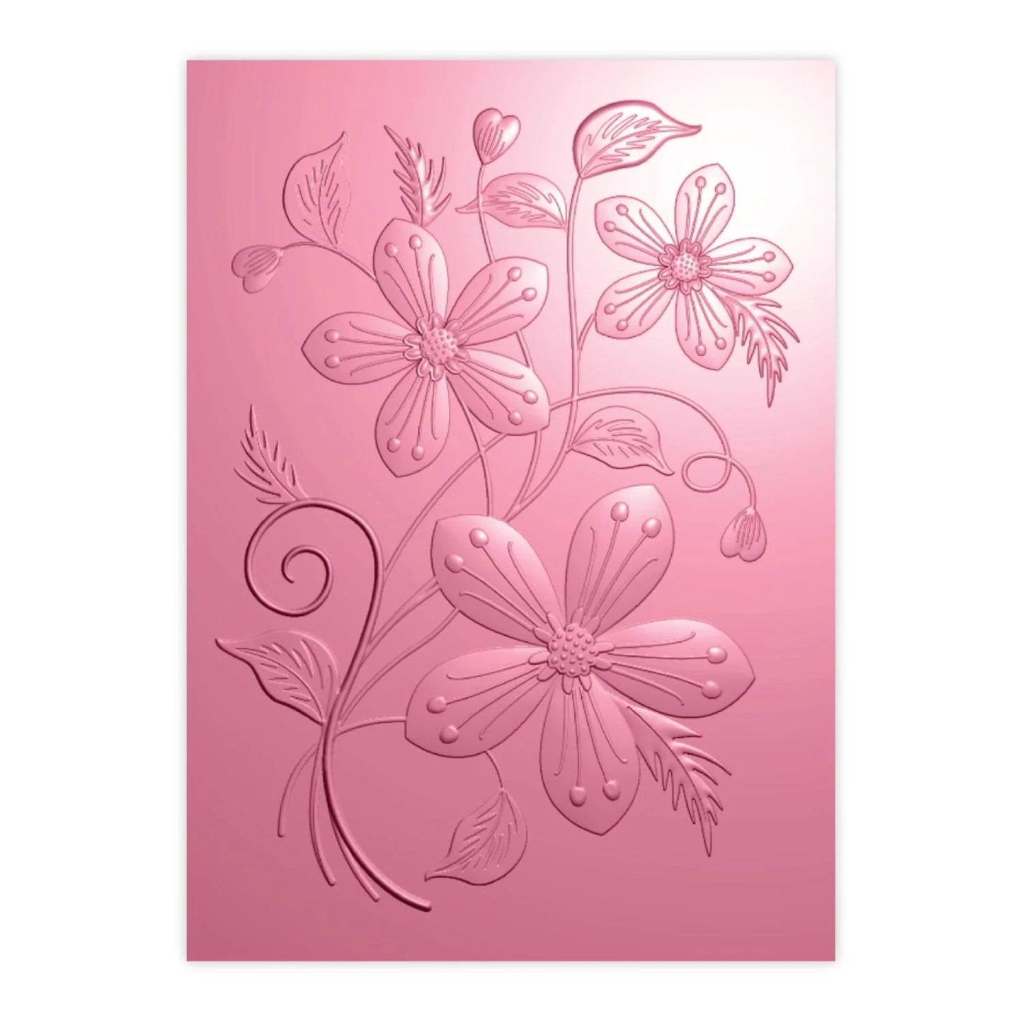 CHLOES CREATIVE CARDS 3D EMBOSSING FOLDER, STAMP AND METAL DIE SET - FLOWER SWIRL