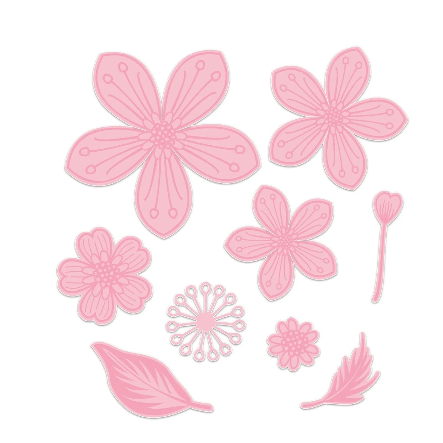 CHLOES CREATIVE CARDS 3D EMBOSSING FOLDER, STAMP AND METAL DIE SET - FLOWER SWIRL