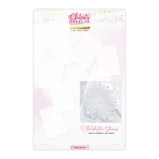 CHLOES CREATIVE CARDS DESIGNER WHITE A4 VELLUM MINI PACK