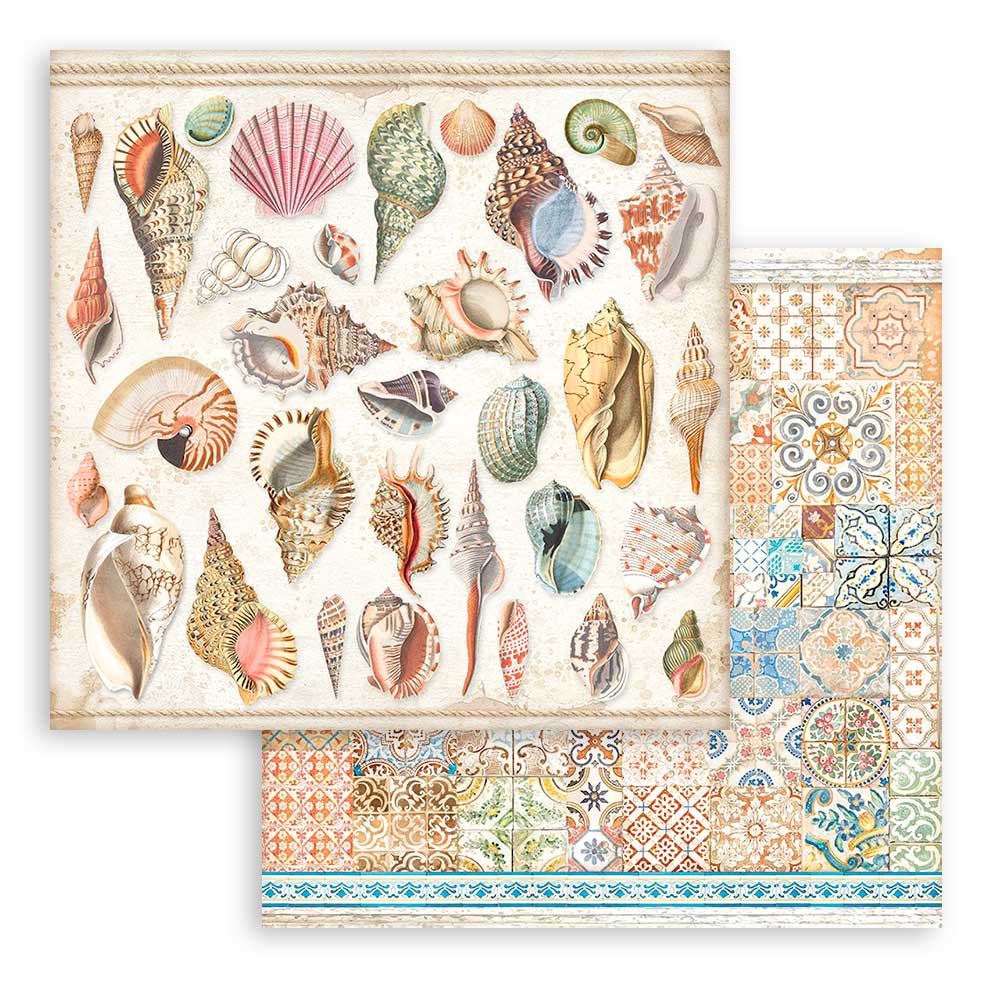 STAMPERIA DOUBLE SIDED 10 PAGE 12" X 12" PAPER PAD - BLUE DREAM