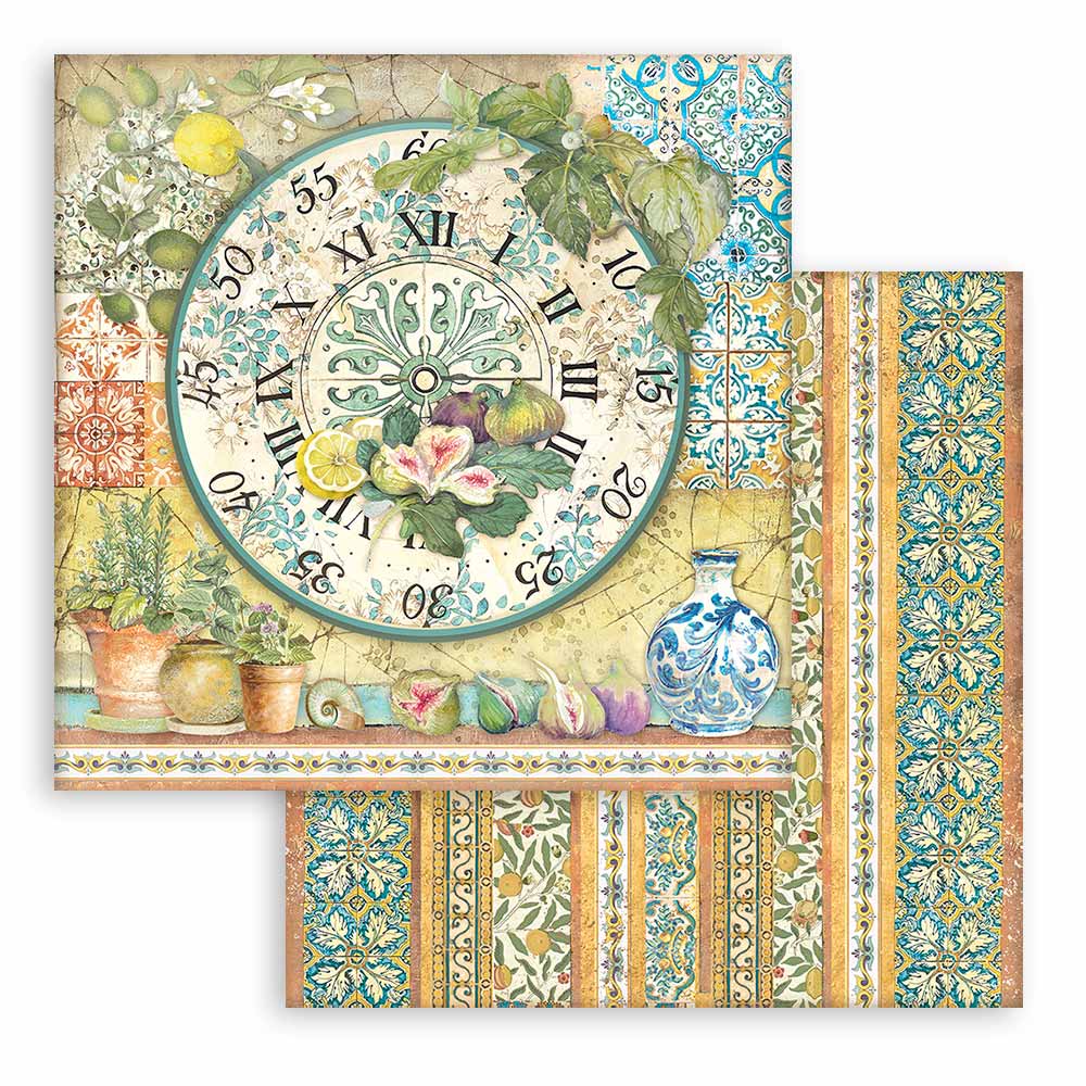 STAMPERIA DOUBLE SIDED 10 PAGE 12" X 12" PAPER PAD - BLUE DREAM