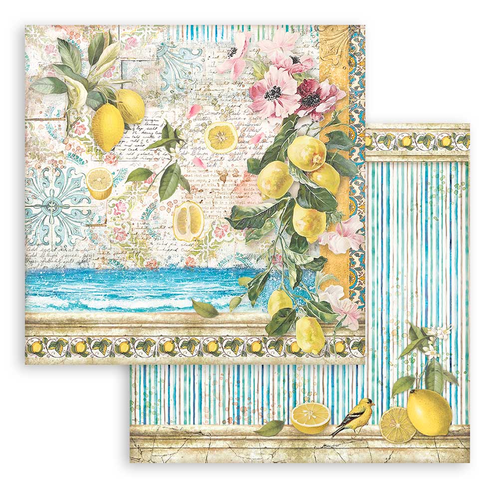 STAMPERIA DOUBLE SIDED 10 PAGE 12" X 12" PAPER PAD - BLUE DREAM