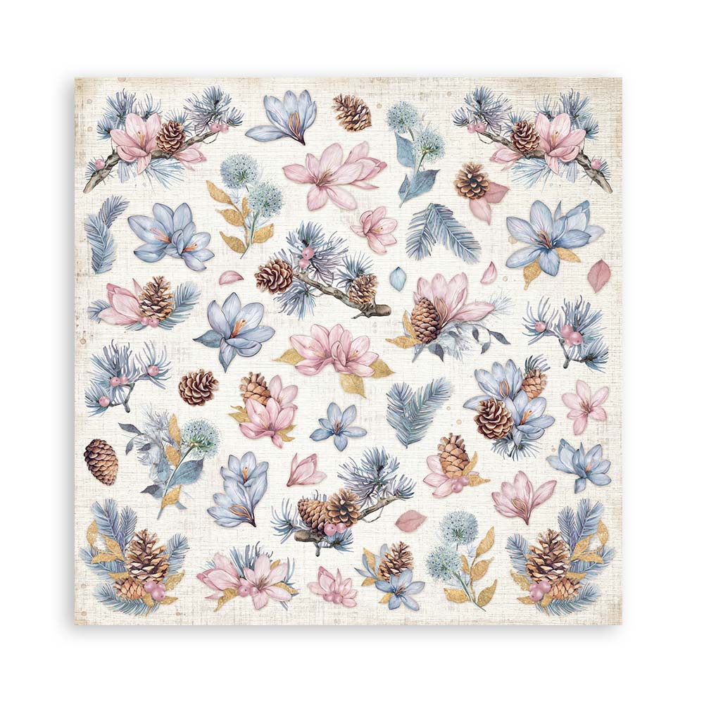 STAMPERIA DOUBLE SIDED 10 PAGE 12" X 12" PAPER PAD - DEWDROPS