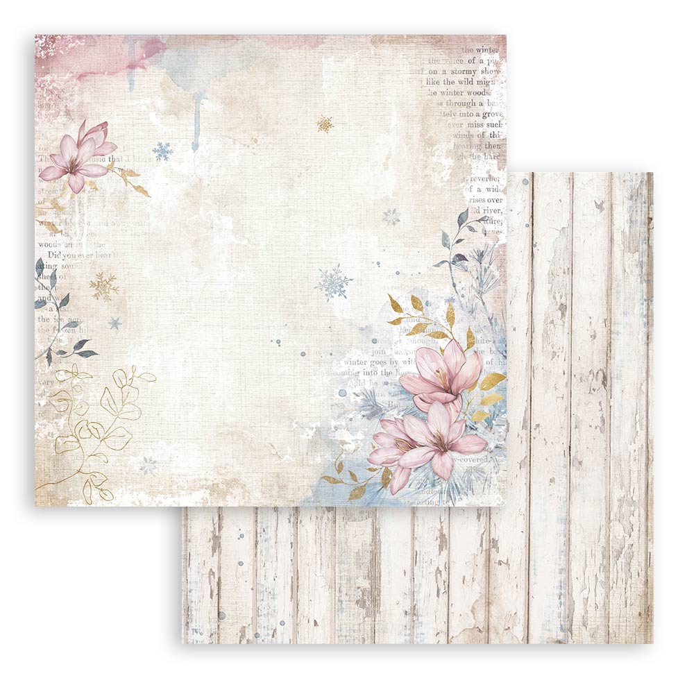 STAMPERIA DOUBLE SIDED 10 PAGE 12" X 12" PAPER PAD - DEWDROPS