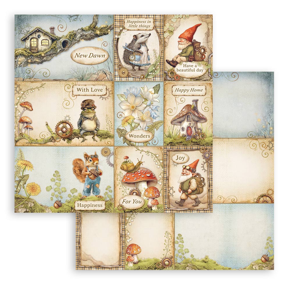 STAMPERIA DOUBLE SIDED 10 PAGE 12" X 12" PAPER PAD - HIDDEN GROVE