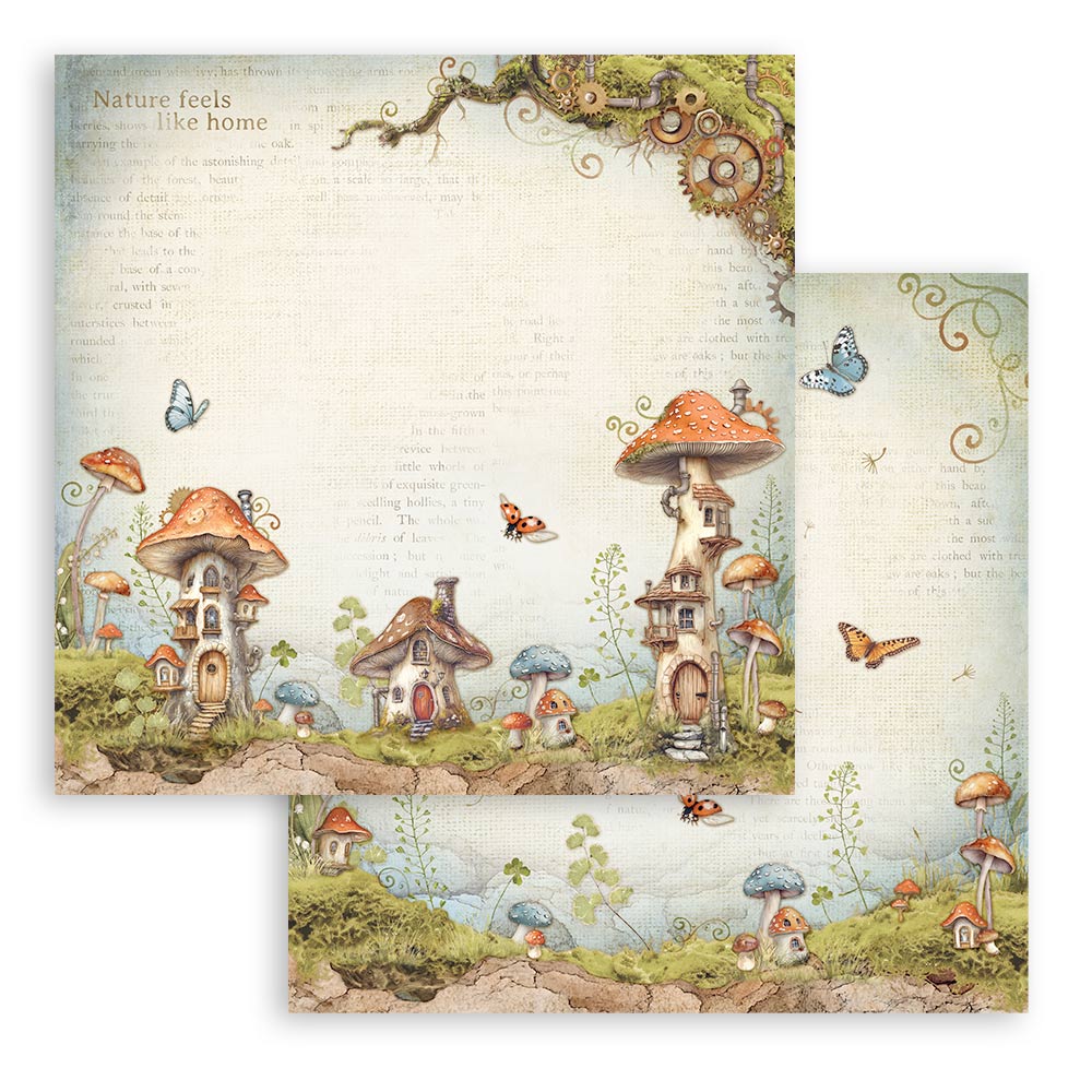 STAMPERIA DOUBLE SIDED 10 PAGE 12" X 12" PAPER PAD - HIDDEN GROVE
