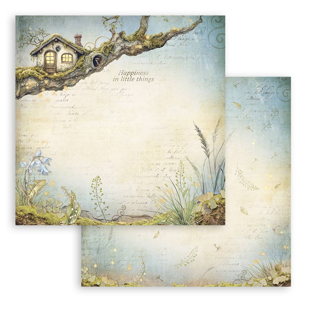 STAMPERIA DOUBLE SIDED 10 PAGE 12" X 12" PAPER PAD - HIDDEN GROVE