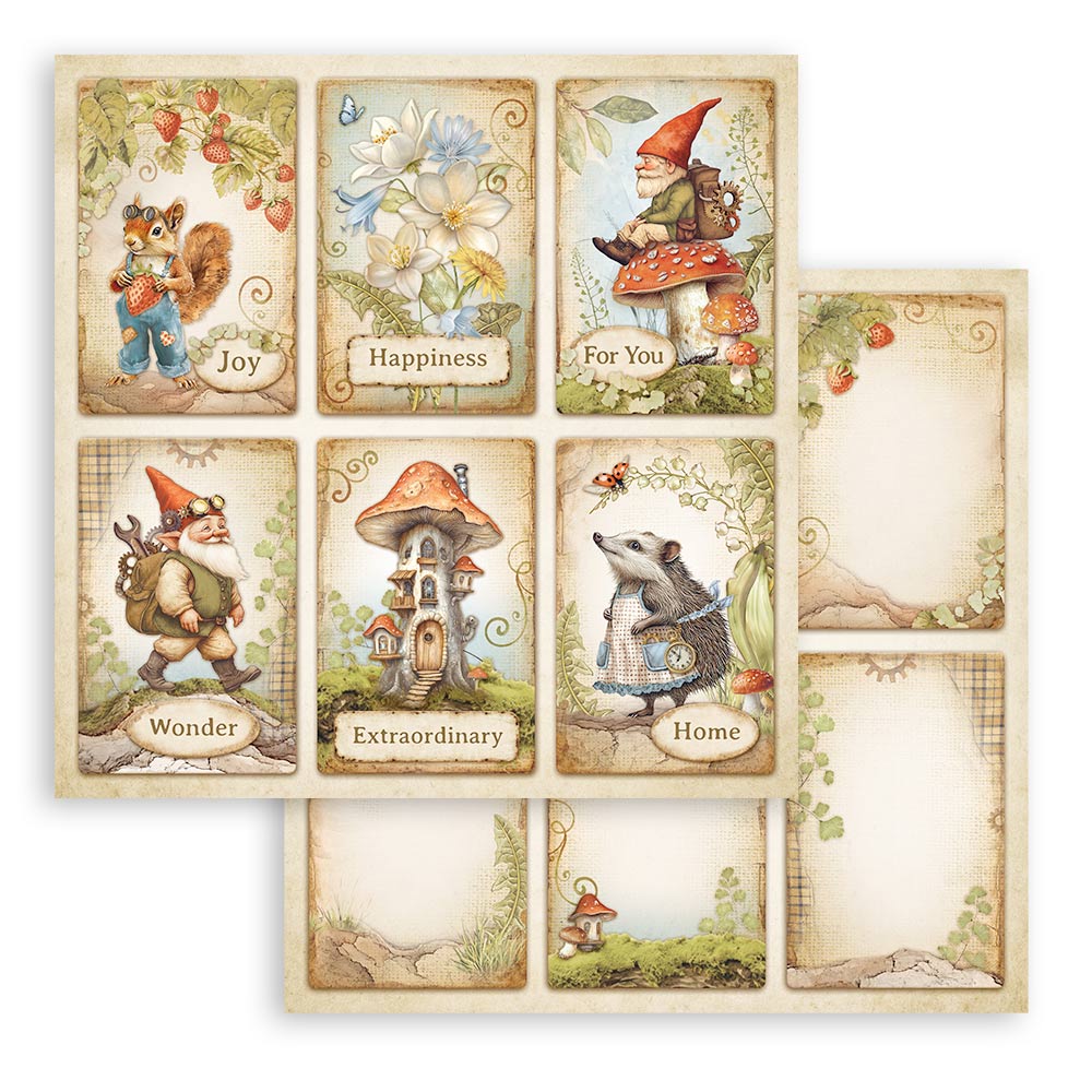 STAMPERIA DOUBLE SIDED 10 PAGE 12" X 12" PAPER PAD - HIDDEN GROVE