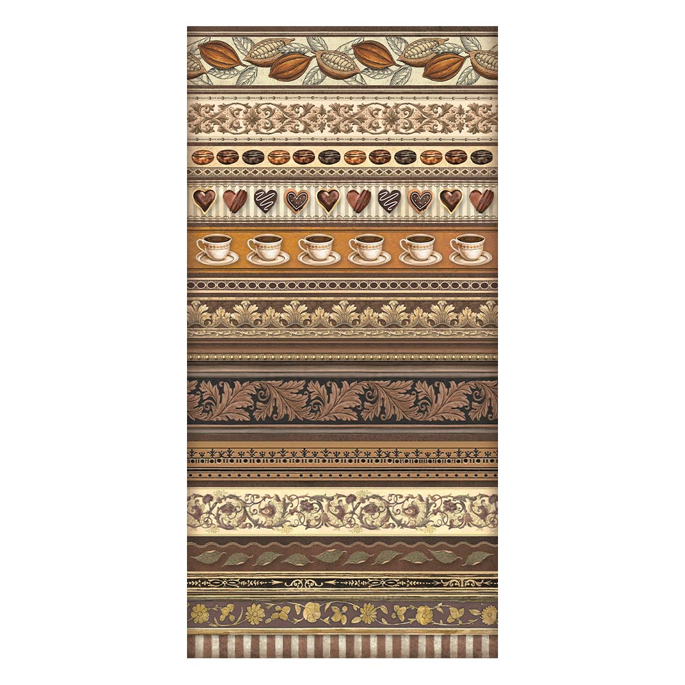 STAMPERIA DOUBLE SIDED 10 PAGE 12" X 6" COLLECTABLES PAD - COFFEE AND CHOCOLATE