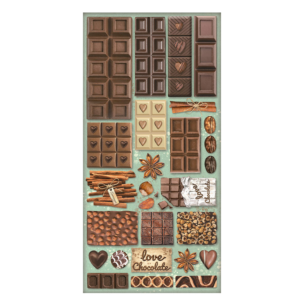 STAMPERIA DOUBLE SIDED 10 PAGE 12" X 6" COLLECTABLES PAD - COFFEE AND CHOCOLATE