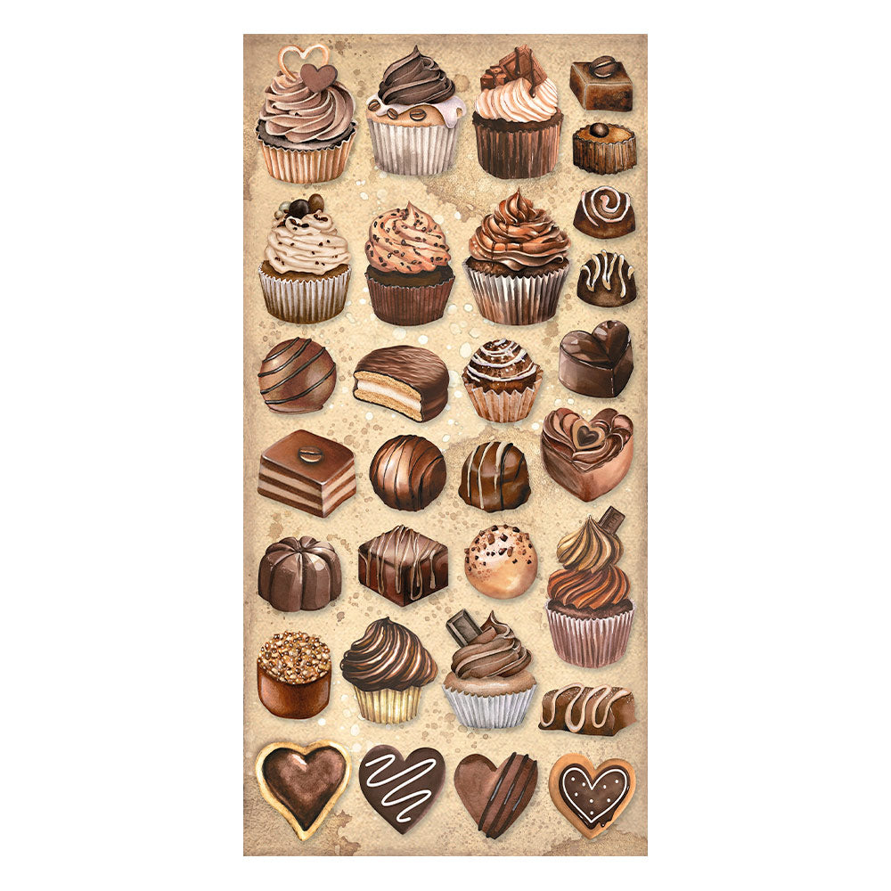 STAMPERIA DOUBLE SIDED 10 PAGE 12" X 6" COLLECTABLES PAD - COFFEE AND CHOCOLATE