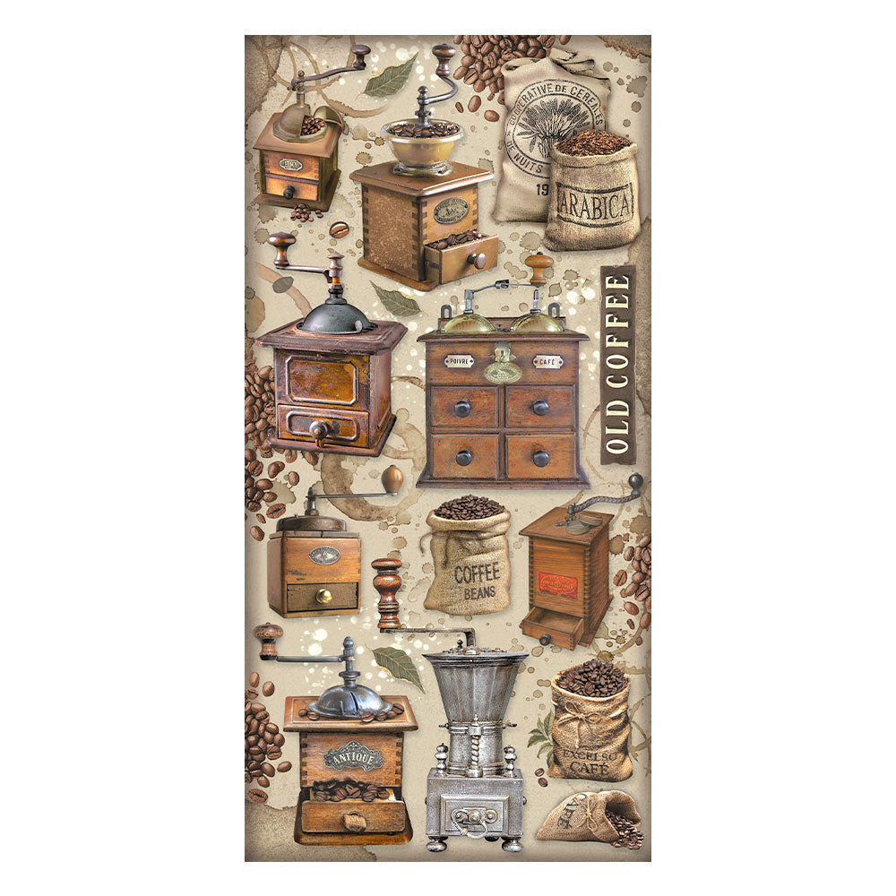 STAMPERIA DOUBLE SIDED 10 PAGE 12" X 6" COLLECTABLES PAD - COFFEE AND CHOCOLATE