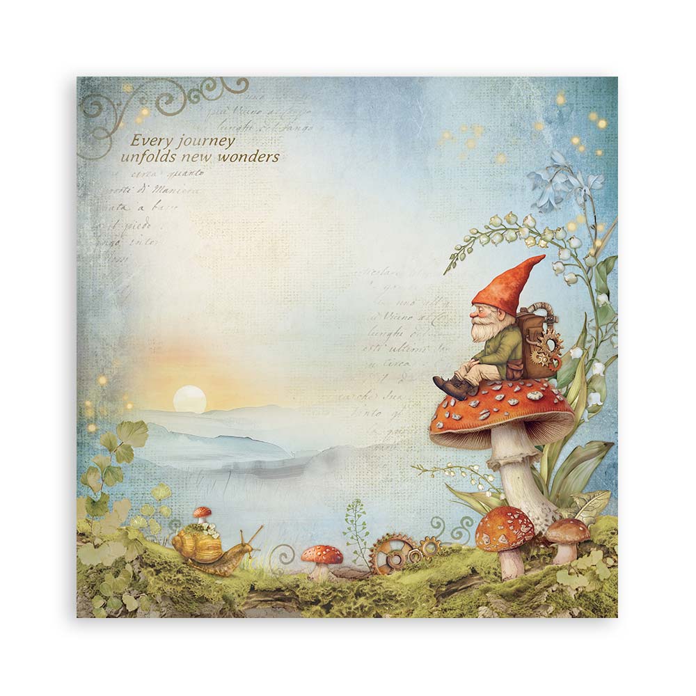 STAMPERIA SINGLE SIDED 22 PAGE 12" X 12" MAXI PAPER PAD - HIDDEN GROVE