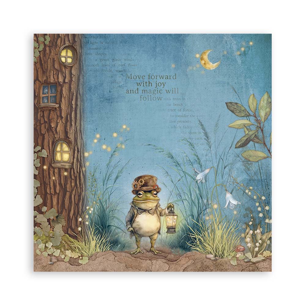 STAMPERIA SINGLE SIDED 22 PAGE 12" X 12" MAXI PAPER PAD - HIDDEN GROVE