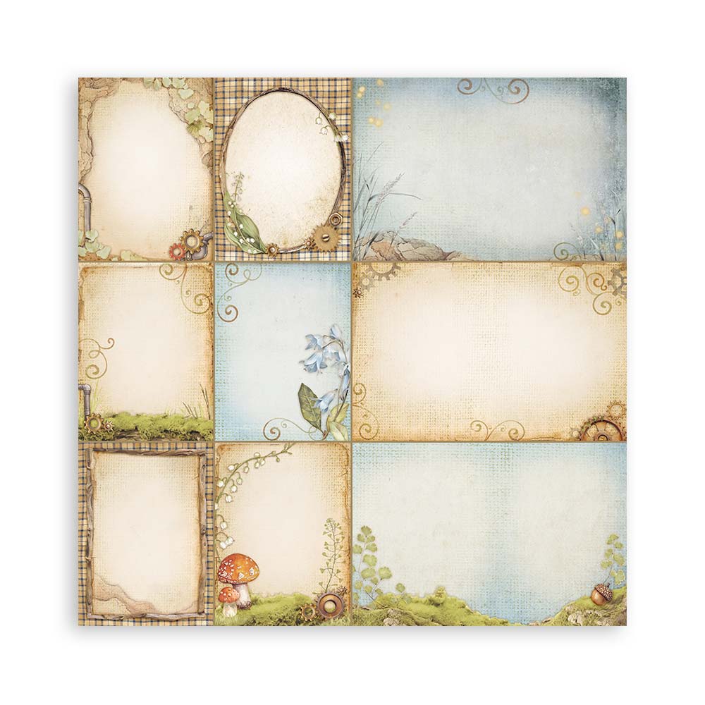 STAMPERIA SINGLE SIDED 22 PAGE 12" X 12" MAXI PAPER PAD - HIDDEN GROVE