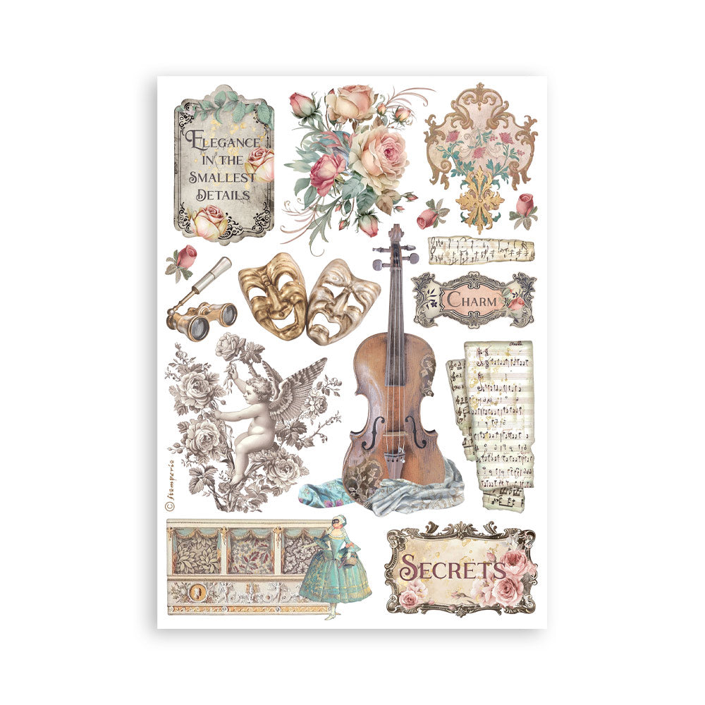 STAMPERIA ADHESIVE WASHI TAPE 8 SHEET PACK - VENICE CITY OF ART