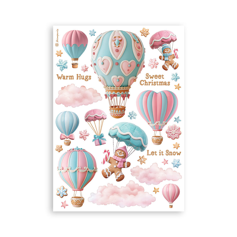 STAMPERIA ADHESIVE WASHI SHEETS 8 PK - CANDY CHRISTMAS