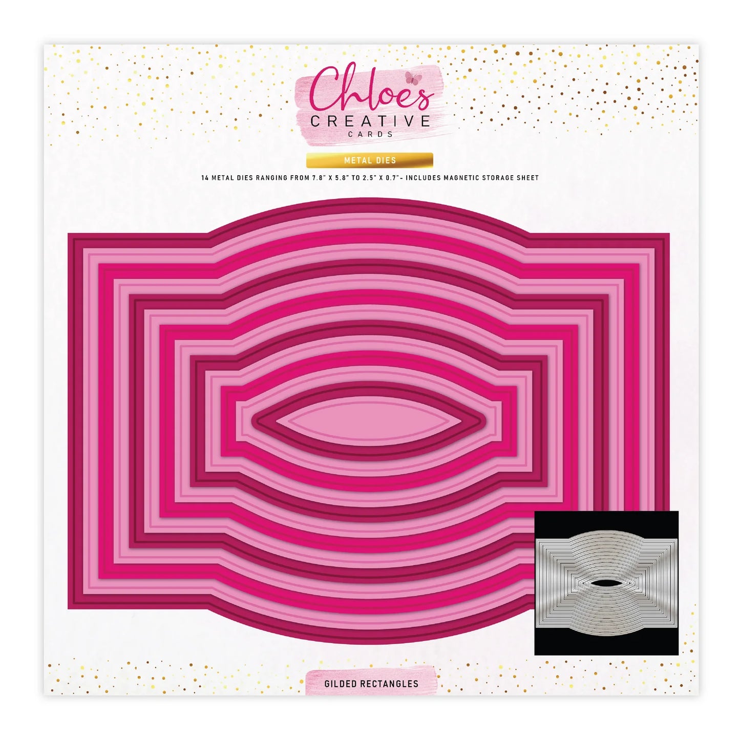 CHLOES CREATIVE CARDS GILDED CHRISTMAS EMBOSSING FOLDER/DIES - I NEED IT ALL BUNDLE