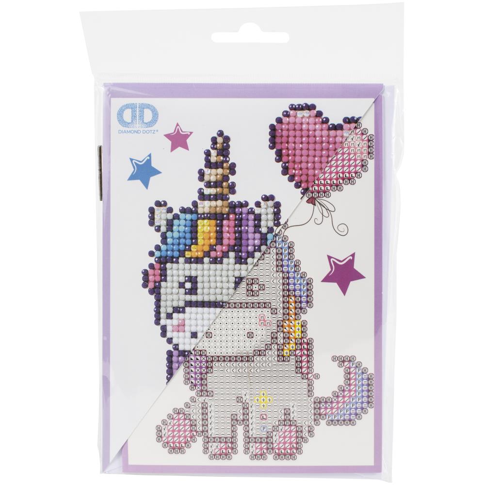 DIAMOND DOTZ DIAMOND ART GREETING CARD KIT 5"X7" - WELCOME BABY DESIGN