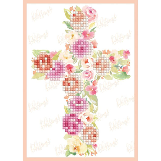 DIAMOND DOTZ DIAMOND ART GREETING CARD KIT 5"X7" -BLESSINGS DESIGN