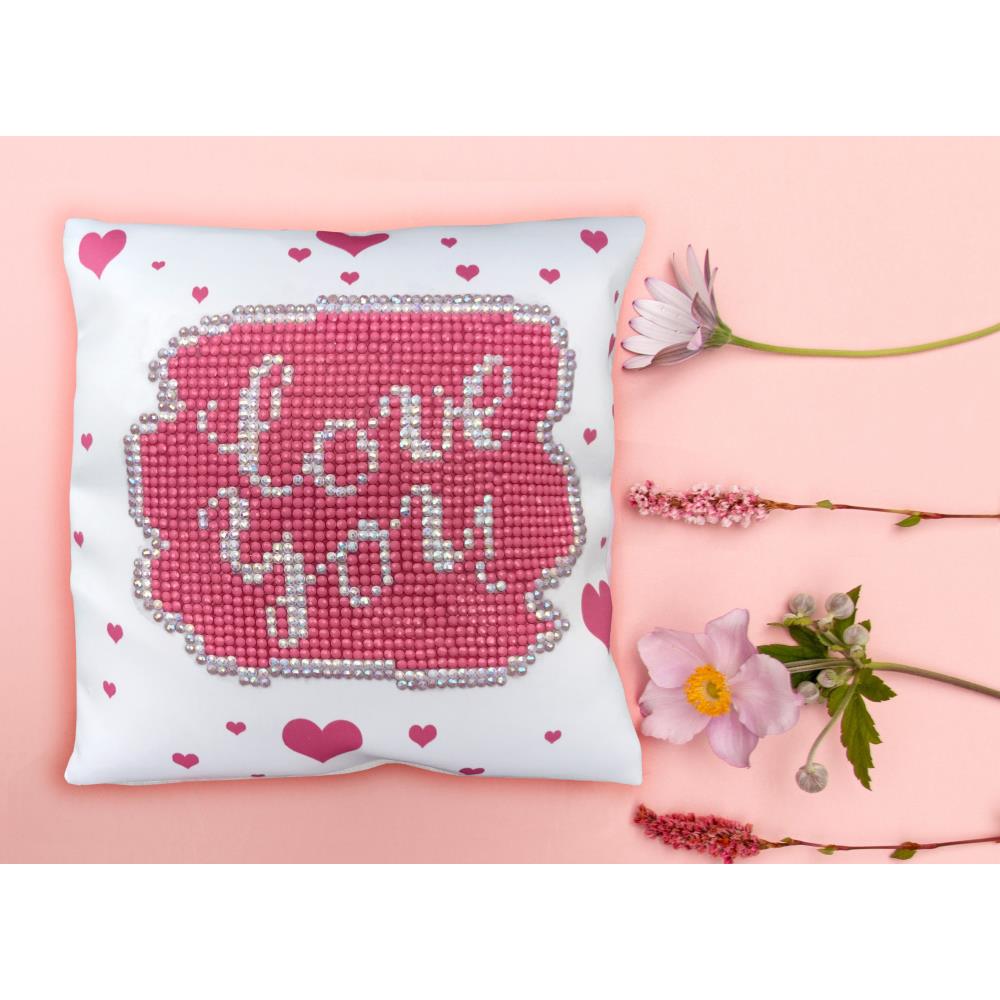BEGINNER DIAMOND DOTZ LOVE YOU MINI PILLOW