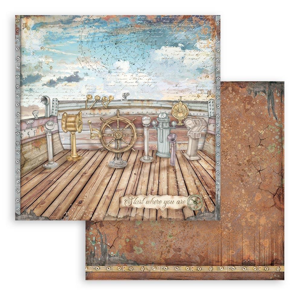 STAMPERIA DOUBLE SIDED 10 PAGE 12" X 12" BACKGROUND SELECTION PAPER PAD - LADY VAGABOND