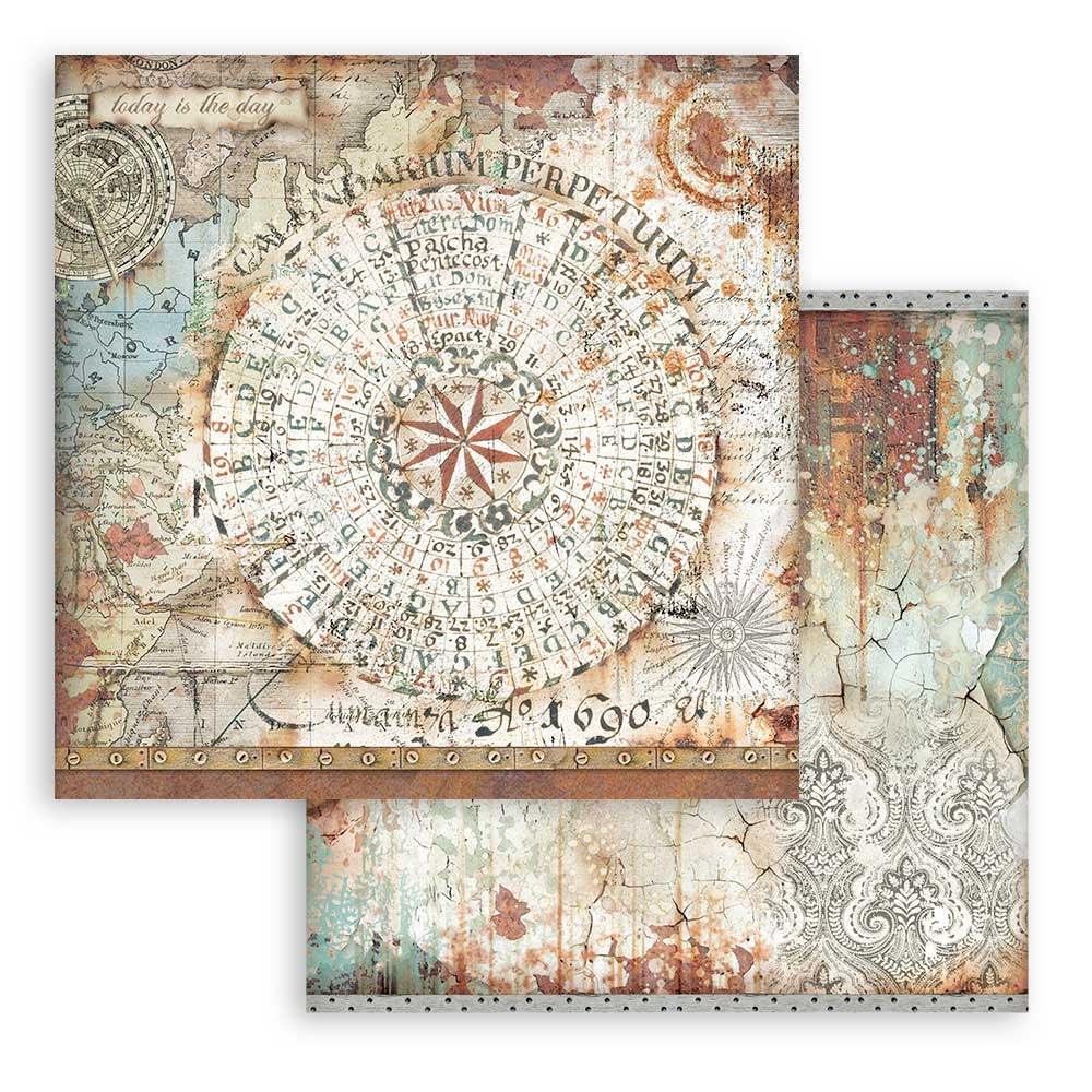 STAMPERIA DOUBLE SIDED 10 PAGE 12" X 12" BACKGROUND SELECTION PAPER PAD - LADY VAGABOND
