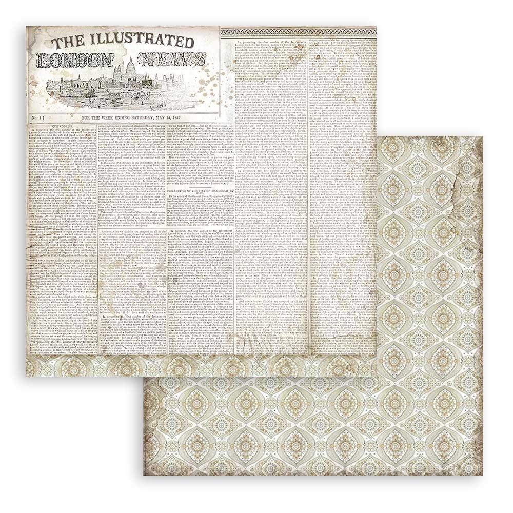 STAMPERIA DOUBLE SIDED 10 PAGE 12" X 12" BACKGROUND SELECTION PAPER PAD - LADY VAGABOND