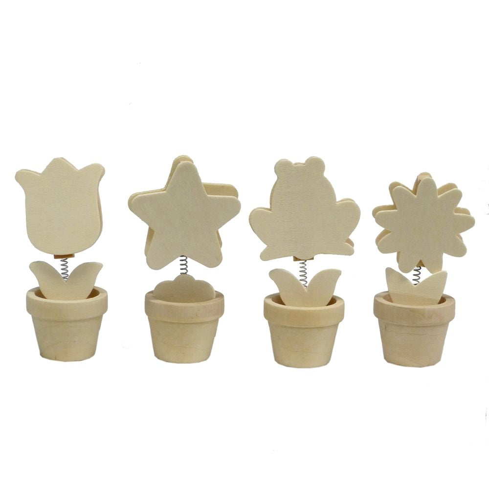 PHOTO/NOTE CLIP MINI POT SET OF 4