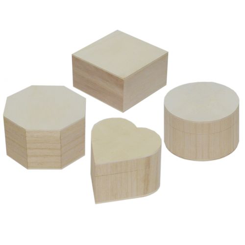 WOOD BOXES ASSORTED MINI SET OF 4