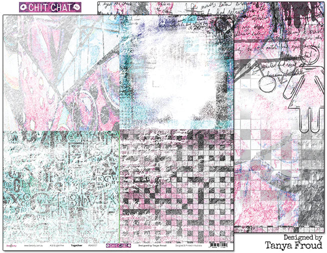 CHIT CHAT 12" X 12" MINI SET OF PAPERS - BEE ARTY