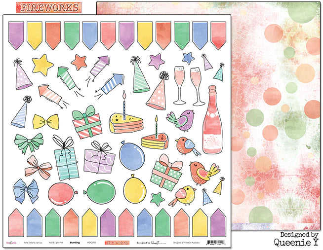 FIREWORKS 12" X 12" COLLECTION PACK - BEE ARTY