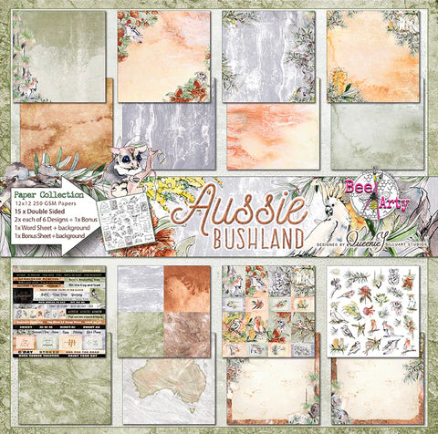 AUSSIE BUSHLAND 12" X 12" COLLECTION PACK - BEE ARTY