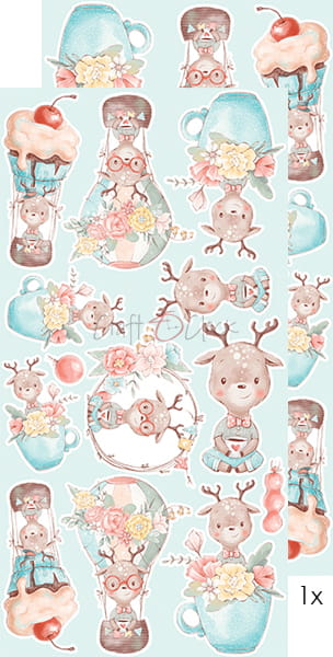 WOODLAND FRIENDS CUT A PART SHEET BY CRAFT O'CLOCK - DEER