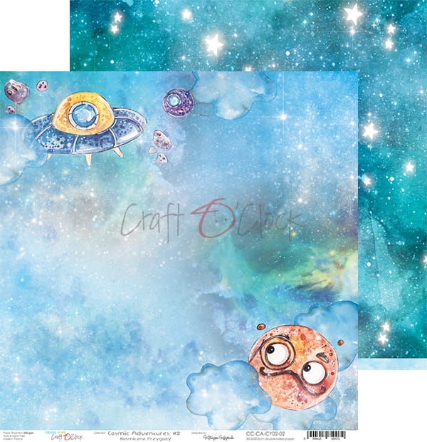 COSMIC ADVENTURES 12" X 12" SET OF PAPERS