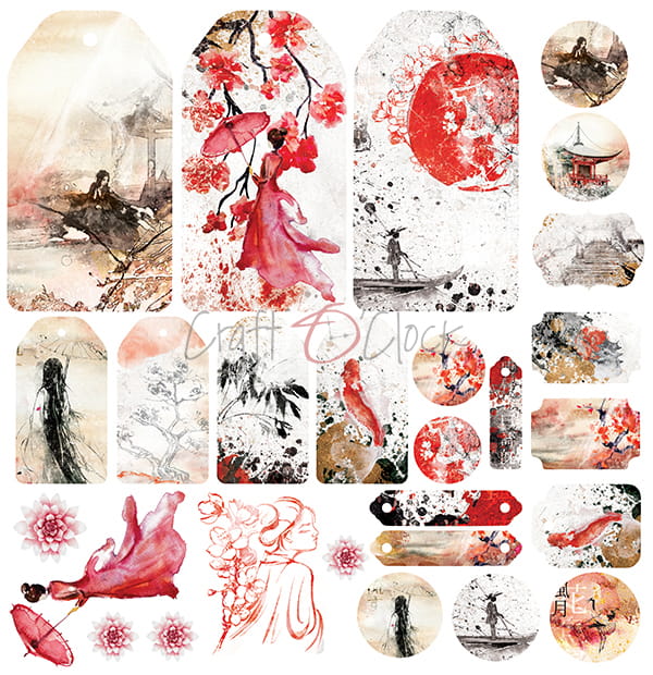 PAINTED BY THE WIND 12" X 12" SET OF PAPERS - CRAFT O'CLOCK